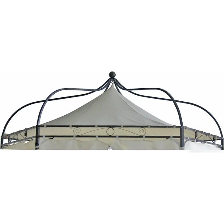 DEGAMO Pavillon-Ersatzdach MODENA, 6-eckig 320cm Durchmesser, Farbe ecru, wasserdicht