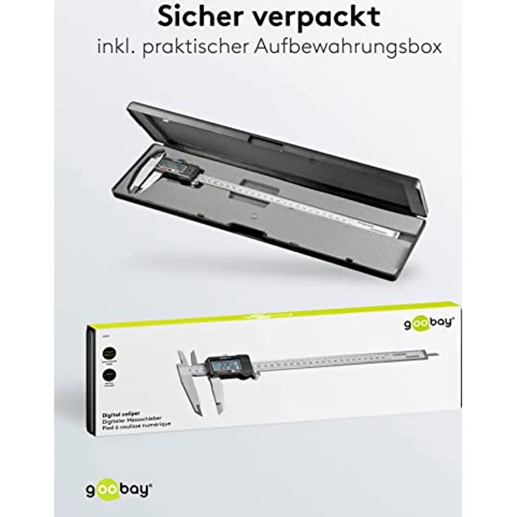 Fixpoint digitale Schieblehre - Messschieber mit LCD-Display extra lang bis 300mm – Bild 6