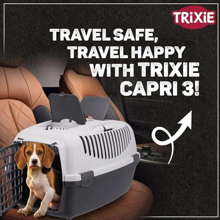 Trixie Katzen- und Hundebox Traveller Capri 3 hellgrau/grau – Bild 5