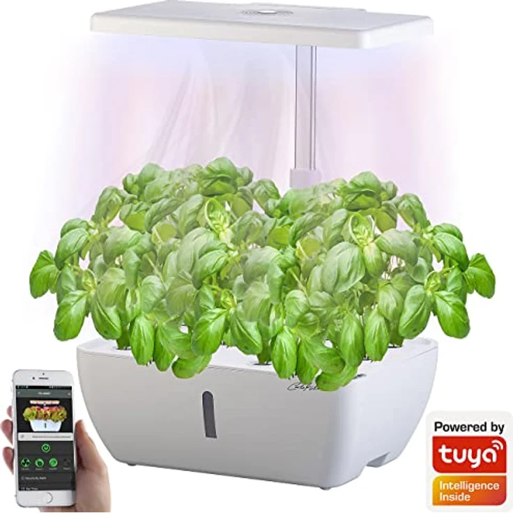 Carlo Milano Smartes WLAN-Anzuchtsystem für 12 Pflanzen, Wachstums-LEDs, App, 7 l – Bild 2