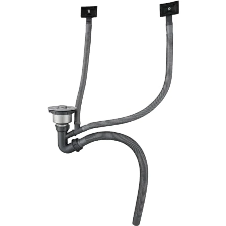 Faizee Home Future Serie Edelstahlspüle Schwarz 30/40/50x45x22 cm, Einbauspüle aus SUS304 mit Spülkorb, Seifenspender, Siphon & optionaler Armatur – Bild 5