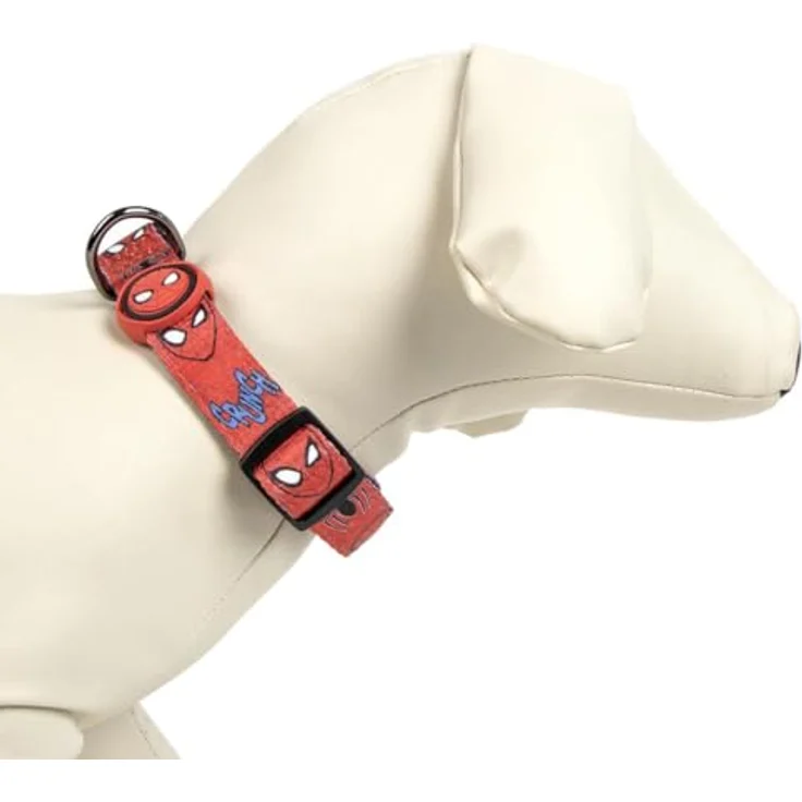 Cerda Hunde-Halsband Spiderman, verstellbares und robustes Polyester-Halsband in Größe S/M – Bild 6