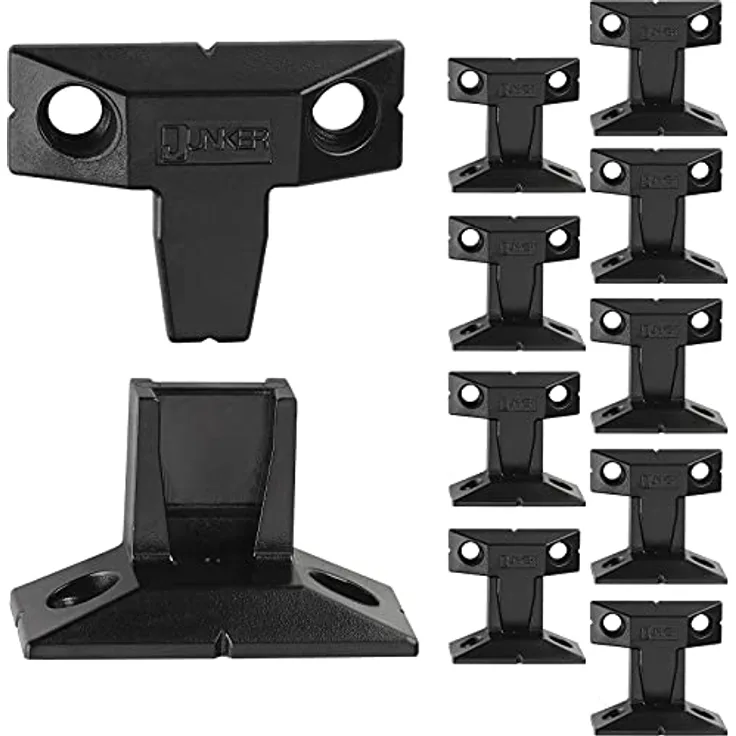 10 Paar JUNKER Aufschiebebeschläge FLINK AE (für Euroschrauben) Blendenhalterung belastbar bis 20 Kg Blendenhalter Paneelhalter Verbindungsbeschlag