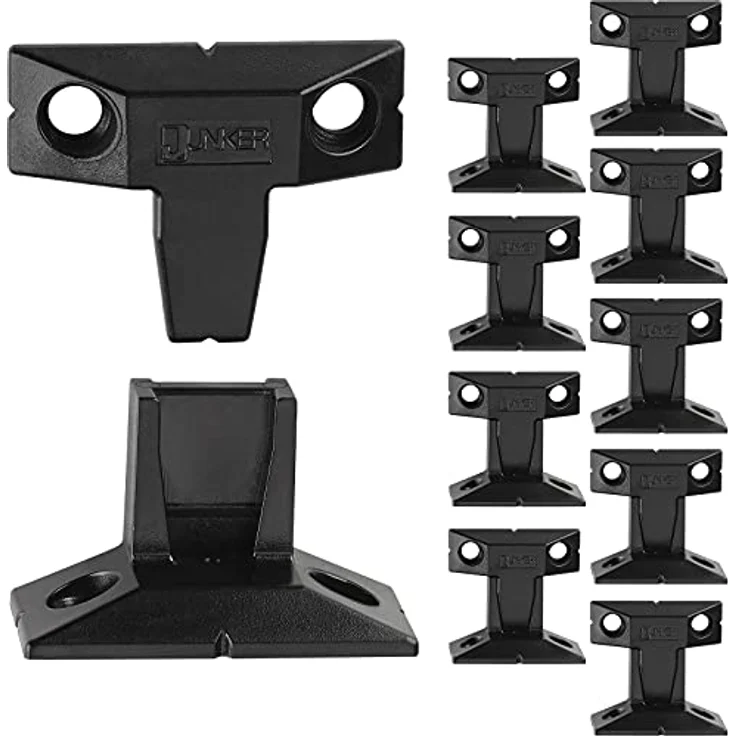 10 Paar JUNKER Aufschiebebeschläge FLINK AE (für Euroschrauben) Blendenhalterung belastbar bis 20 Kg Blendenhalter Paneelhalter Verbindungsbeschlag – Bild 1