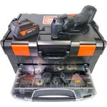 Fein Multimaster AMM 500 Plus AS, Akku Multifunktionswerkzeug 18 V Starlock Plus Black Edition mit 4,0 Ah Akku, 33 tlg. Zubehör und L-Boxx - ohne Ladegerät
