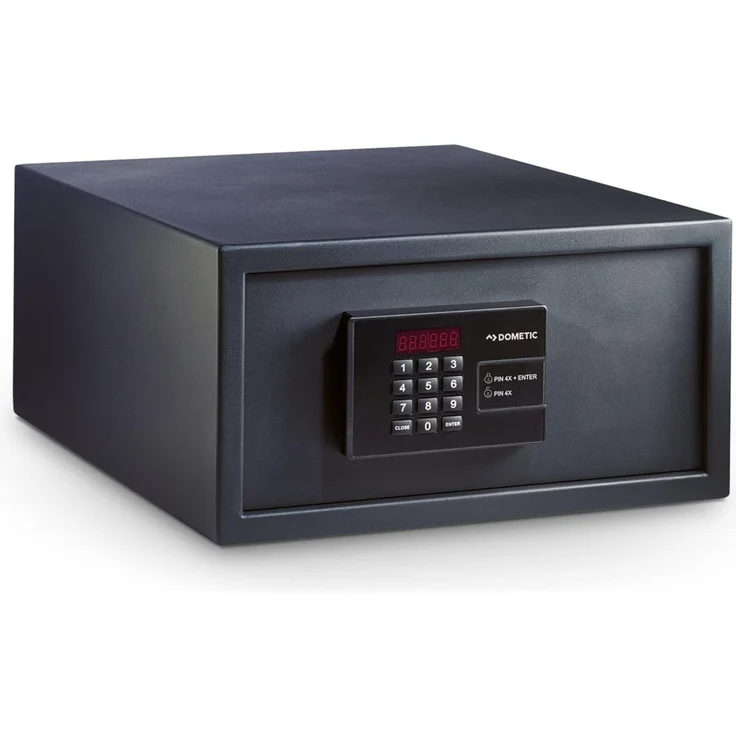 Waeco Hotel-Safe MD 390 x proSafe, anthrazit, 31,5 l, für 17-Zoll-Laptops, Zahlencode, LED-Innenbeleuchtung, automatische Verriegelung