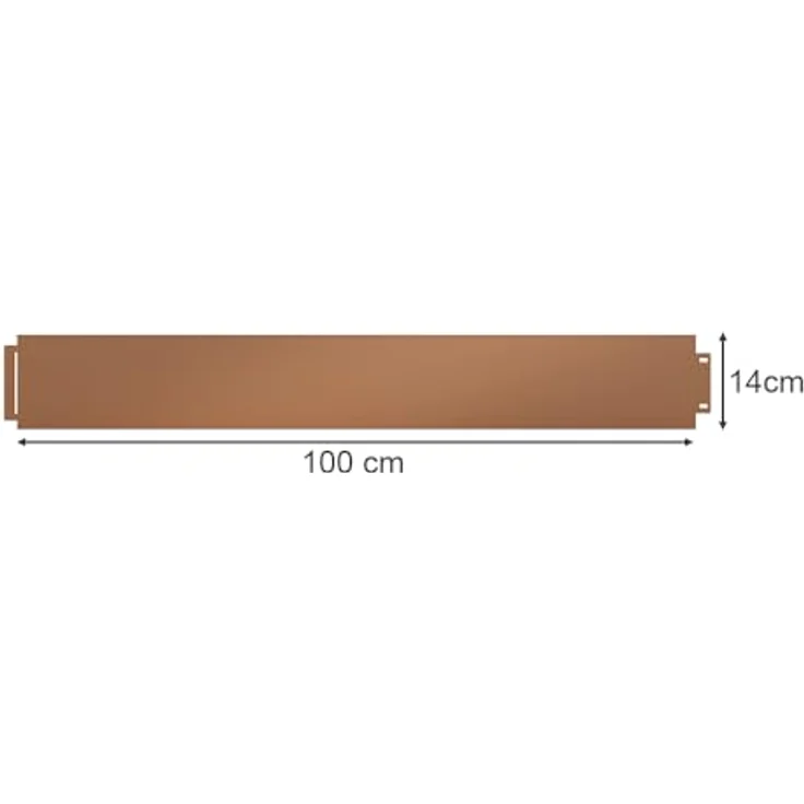Serina Rasenkante, Braun, 100 x 14 cm 30 Meter, Beetumrandung aus verzinktem Stahl, pulverbeschichtet – Bild 3