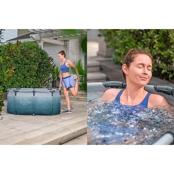 Bestway Lay-Z-Spa Eisbad Oval 150 cm, 431 Liter Fassungsvermögen, inklusive Abdeckung und Filterpumpe – Bild 8