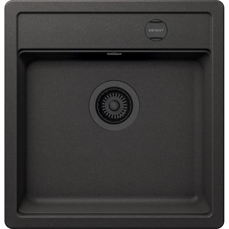Mömax Spüle Lagos N-100S, Cristalite Nero Einzelbecken, schwarz, ab Unterbaubreite 50cm