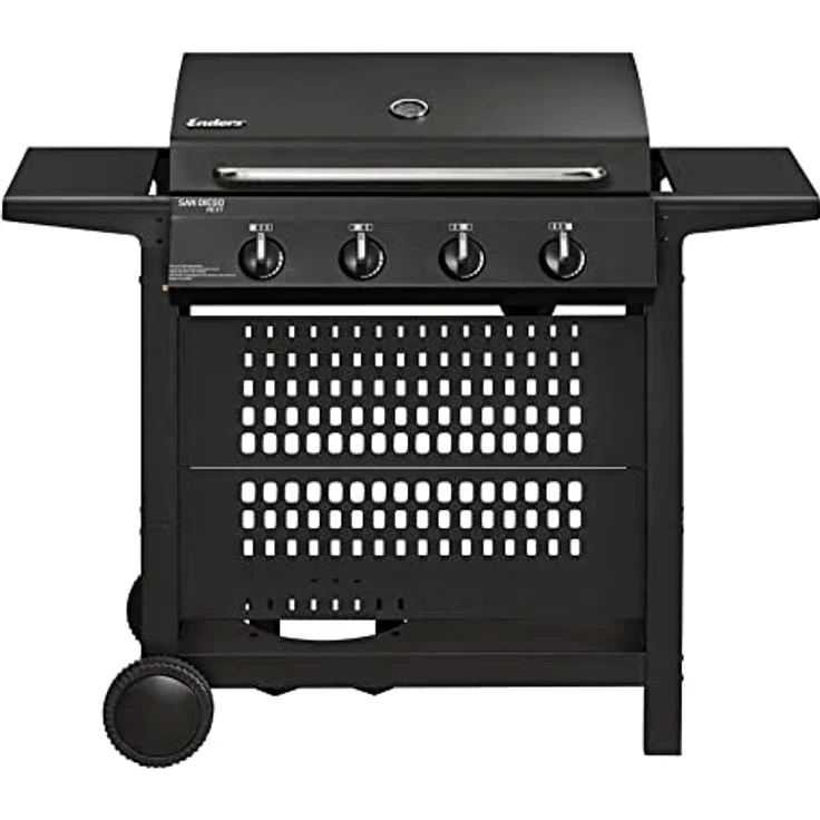 Enders Gasgrill SAN DIEGO NEXT 4, 4 Brenner aus Edelstahl, mit Grillthermometer, kleiner Gasgrill, Camping, Edelstahlrost, Balkon Gas Grill,stabile Seitenablagen #80166 – Bild 2