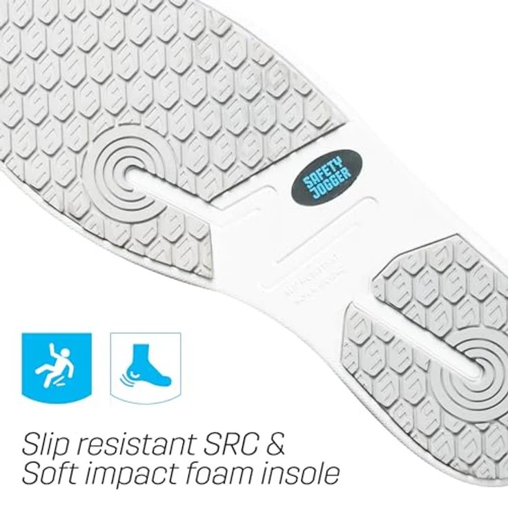 Safety Jogger Works Elis O2, Berufsschuh mit atmungsaktivem Obermaterial, rutschfester SR-Laufsohle und metallfreier Konstruktion, schwarz – Bild 3