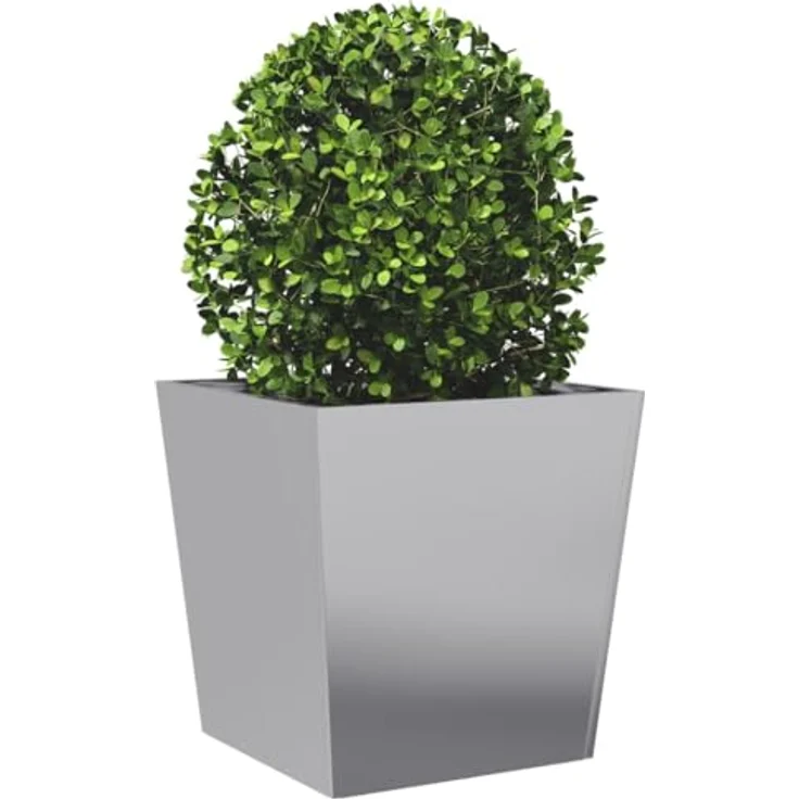 vidaXL Pflanzkübel 50x50x50 cm Verzinkter Stahl, Stabiles und langlebiges Pflanzgefäß für Garten, Balkon und Terrasse – Bild 3