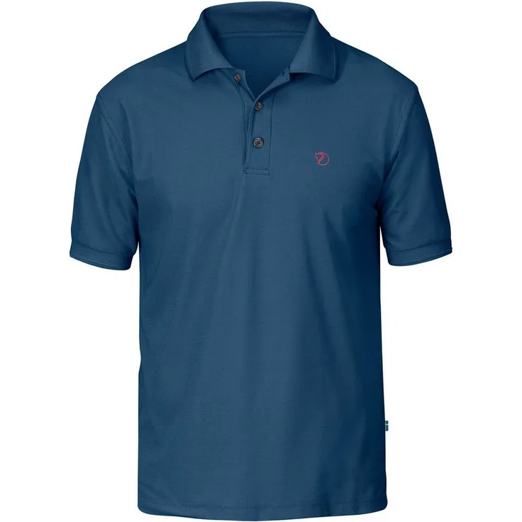 Fjällräven Poloshirt Crowley, Kurzarm-Poloshirt aus schnelltrocknendem Funktionsmaterial, grau