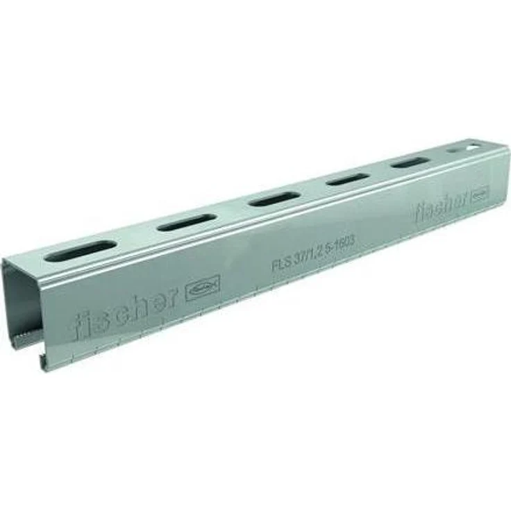 Fischer Montageschiene FLS 30/1,0, 2000 mm, 1 mm, C-Profil aus Stahl, 10 Stück, DIN EN 10346