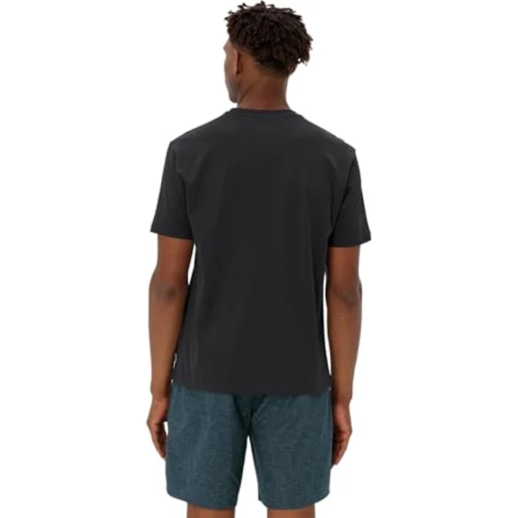 Vaude Cyclist T-Shirt V, Herren Shirt aus 70% Baumwolle und 30% Polyester, atmungsaktiv und schnell trocknend, Schwarz, Größe S – Bild 4