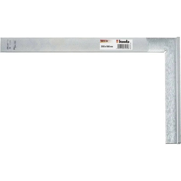 kwb 061530 Schlosserwinkel mit Anschlag, verzinkt, präzise Messflächen, hohe Stabilität, 90° gedreht