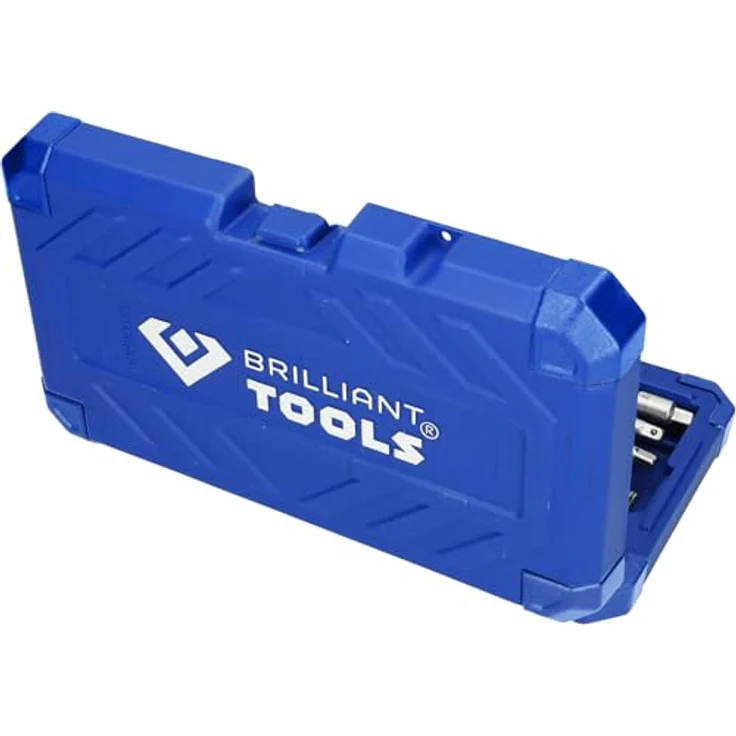 BRILLIANT TOOLS BT020046 1/4" Steckschlüssel-Satz, 46-tlg, Chrom-Vanadium-Stahl, stabiler Transportkoffer, gummierte Ratschengriffe, verbesserte Übersichtlichkeit – Bild 5