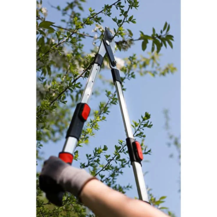Meister Astschere mit Bypass-Klinge - 2K-Griffe - Teleskopfunktion - Antihaft-Beschichtung - Geeignet für weiches Holz und Frischholz - Astschere - Gartenschere - Baumschere - Astschneider - 9769200 – Bild 6