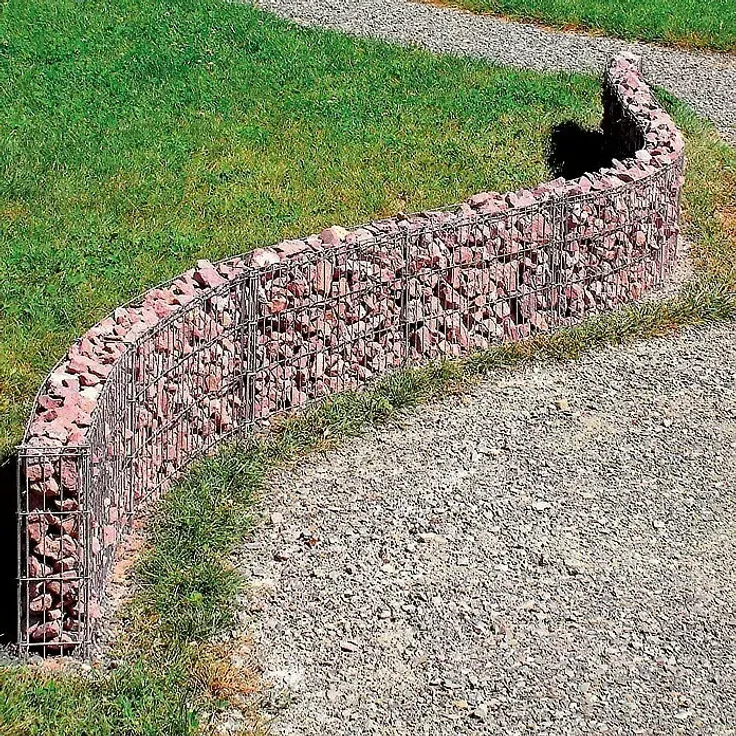 Bellissa Gabione, Mauergitter 464 x 10 x 20 cm aus Stahl, Maschenbreite 25 mm, Maschenhöhe 100 mm, witterungsbeständig