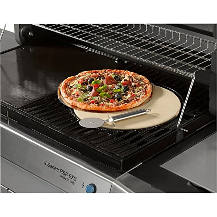 Campingaz Pizzastein für das Culinary Modular System mit Schneidrad, Edelstahltablett zum einfachen Aufbringen des Gargutes, Ø 30 cm, Gewicht 1,56 kg – Bild 3