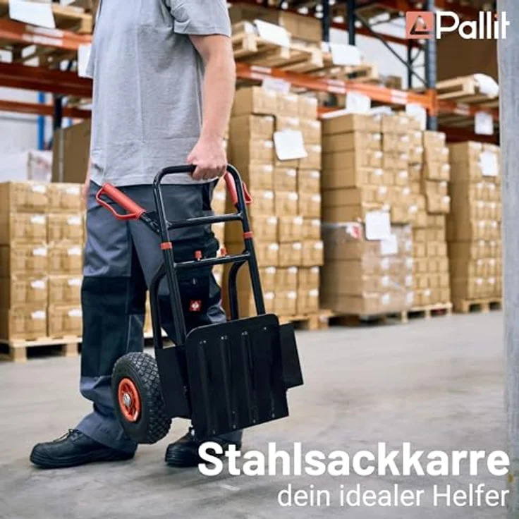 Pallit Sackkarre klappbar für 200 kg DIABLO, Transportwagen mit robusten Rädern, 9 kg leicht, in schwarz – Bild 2