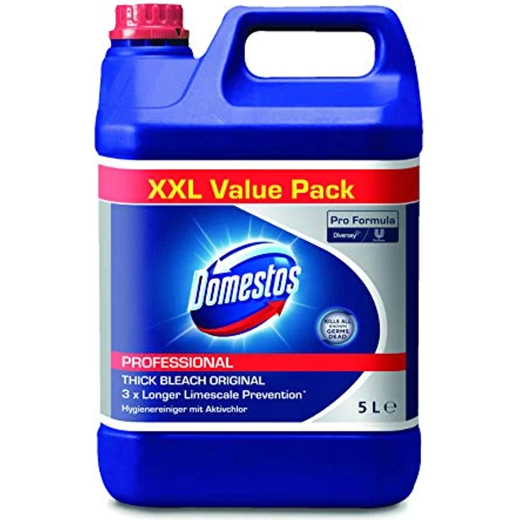 Domestos Professional 100866809 Original Hygienereiniger mit Aktivchlor für Reinigung, Bleiche, bakterizid und fungizid, 5 L – Bild 1
