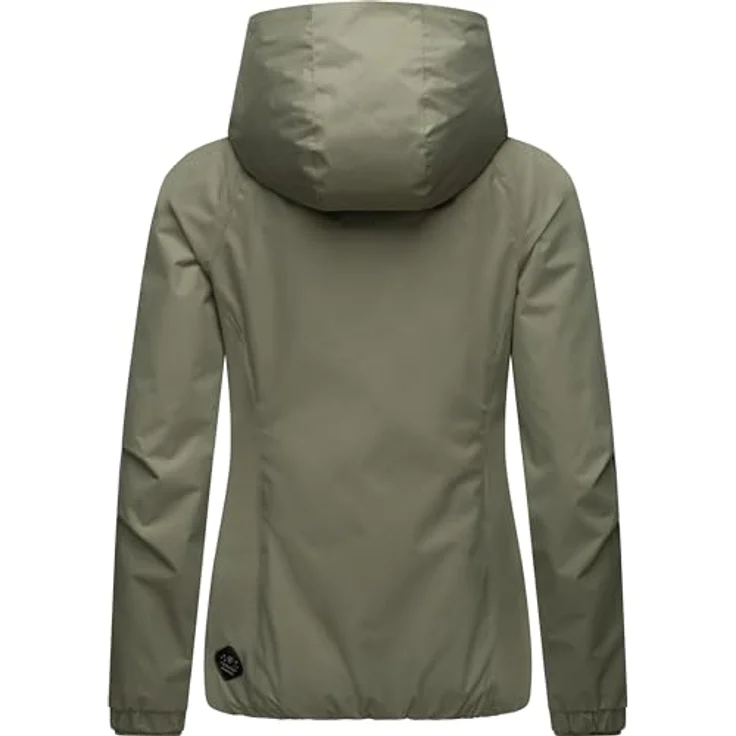 Ragwear Dizzie, Damen Übergangsjacke, wasserdicht und winddicht, mit gefütterter Kapuze, grün, Größe M – Bild 3