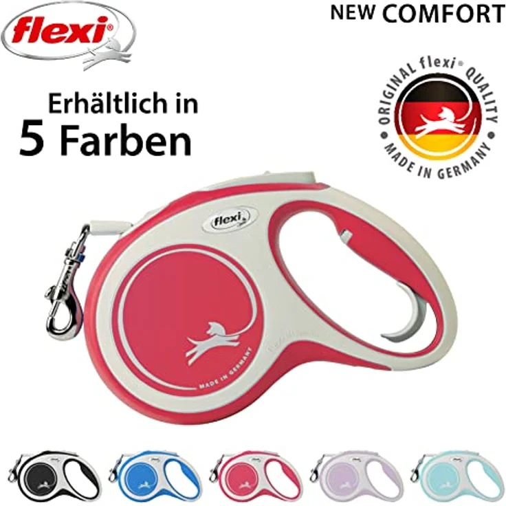 flexi Rollleine New Comfort - Rot - M - 5 m, 4000498043622, blau, small – Bild 5