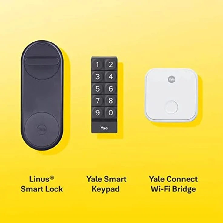 Yale Linus Smart Lock Elektronisches Türschloss anthrazit, schlüsselloses Schloss – Bild 5