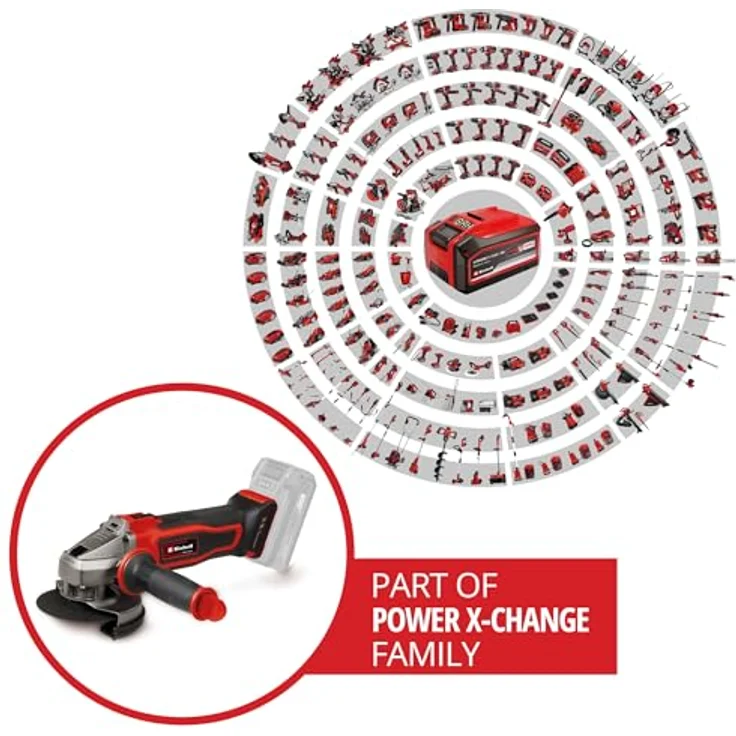 Einhell, Winkelschleifer, TE-AG 18/115-2 Li 4431166 Akku-Winkelschleifer 115mm ohne Akku, ohne Ladegerät, inkl. Trenn (115 mm) – Bild 2