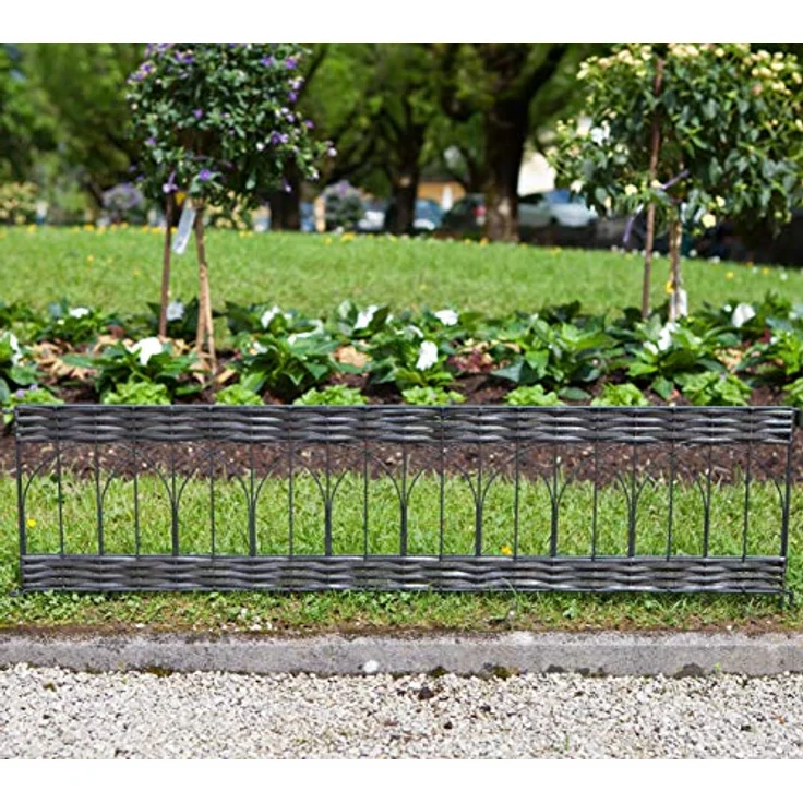 Beeteinfassung PVC Rattan, 35 x 100 cm – Bild 3