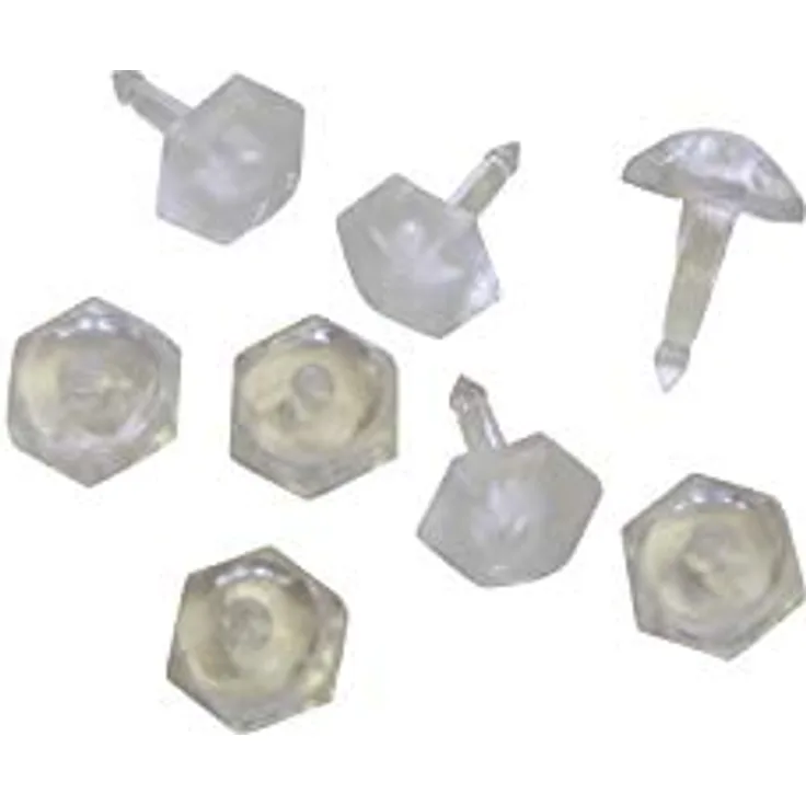 GARDINIA Faltenstecker für Vorhangschiene, Kunststoff, Glasklar, 50 Stück