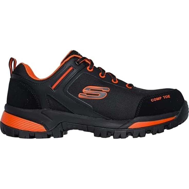 Skechers 200188EC-BKOR Skechers Pending Arbeitsschuh, Outdoor-Trail-Design, metallfreie Durchtrittshemmung, Stahlkappe, Spiderman-Look – Bild 2