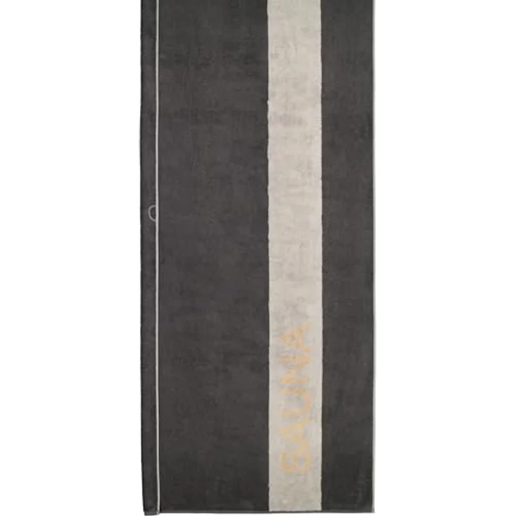 Cawoe Saunatuch 6238, Grau, 80x200 cm, hochwertiges Textil, sportlich-elegantes Design, hautfreundlich, für Sauna und Wellness – Bild 2