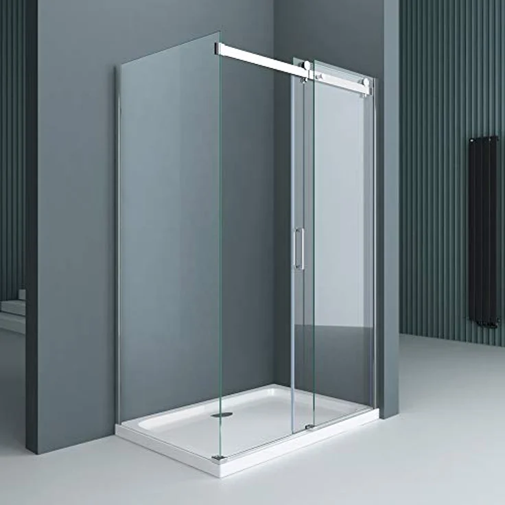 Sogood Duschkabine Ravenna17 70x100x195cm Duschabtrennung mit Schiebetür ESG-Sicherheitsglas Klarglas inkl. beidseitiger Easy-Clean-Beschichtung – Bild 3