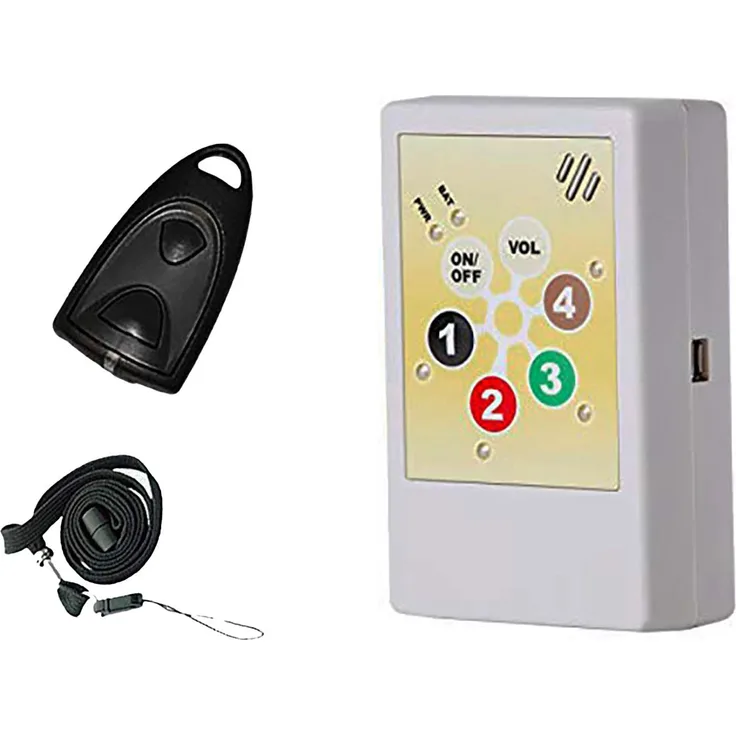 HelpLine by Eiflaender & Soehne Helpline 2 Hausnotruf Alarmanlage (Angenehme Ruftonmelodien, 4 verschiedene Kanäle programmierbar)