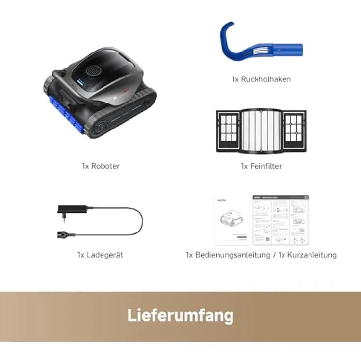 MOVA Diver A10, Intelligenter Poolroboter mit 22 700 L/h Saugleistung, 240 min Laufzeit, Doppel-Bürste und 8 IA-Modi – Bild 10