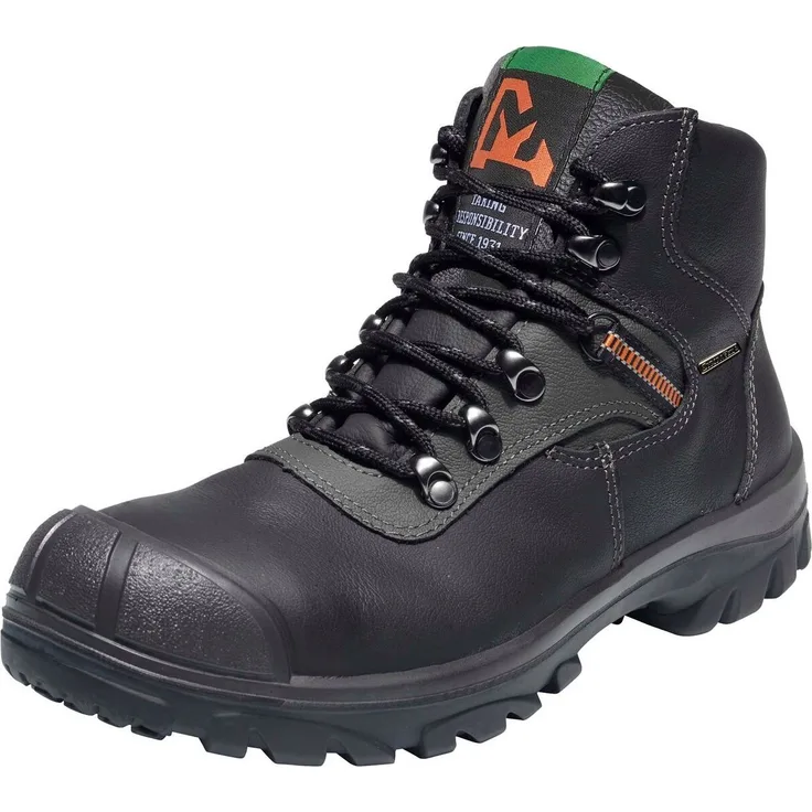 Emma Sicherheitsstiefel Pluvius S3, chemikalienresistent, Stahlzehenschutz, rutschfeste Laufsohle, schwarz, Größe 37