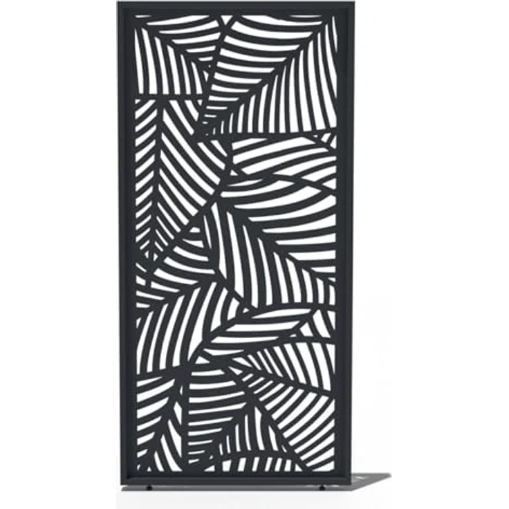 Weide Dekorative Wand für Pergola aus Aluminium, 93 cm, Graphitgrau, Sichtschutz mit optimaler Luftzirkulation – Bild 3