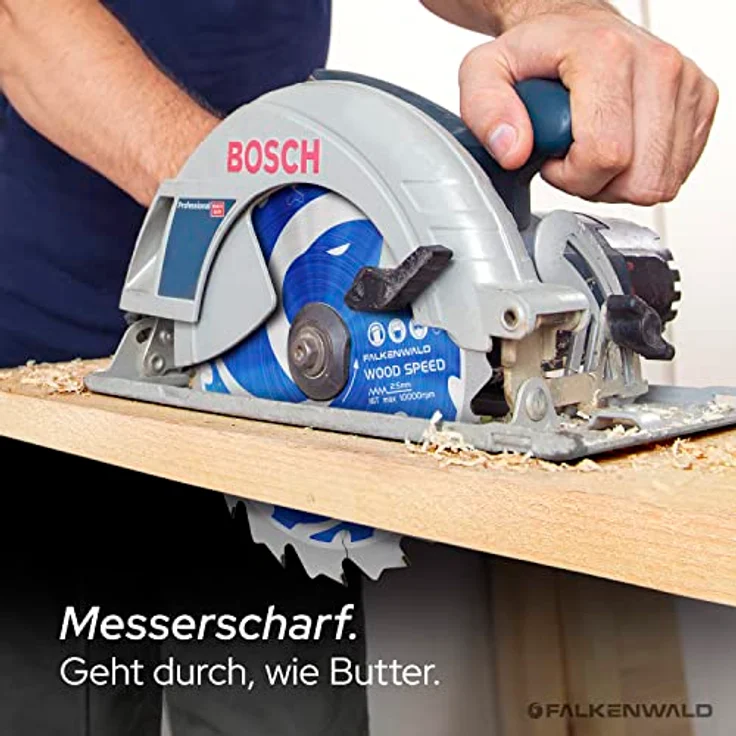 FALKENWALD® Kreissägeblatt 165x20 mm, Hochwertiges Grob-Sägeblatt für Holz, schnelle Schnitte, kompatibel mit Bosch und weiteren Marken – Bild 5