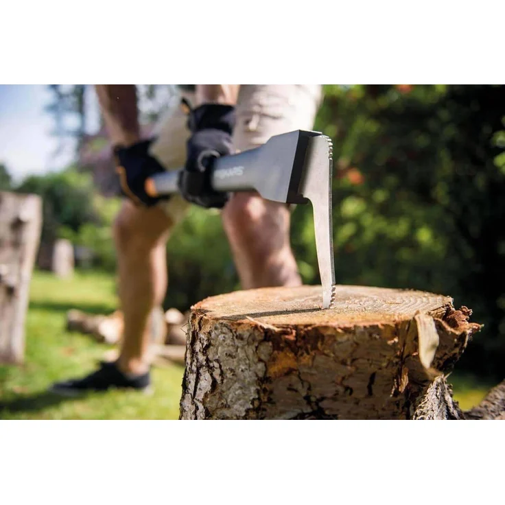 Fiskars Lange Hand-Sappie zur Holzbearbeitung, Länge: 78,5 cm, Gehärtete Stahlklinge-Glasfaserverstärkter Kunststoffgriff, Inklusive Schutzhülle, Schwarz-Orange, WoodXpert, XA22, 1003623 – Bild 5