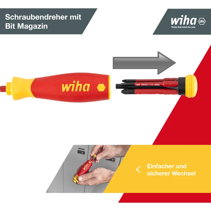 Wiha PocketMax electric mit 4slimBits Magazin-Schraubendreher – Bild 3