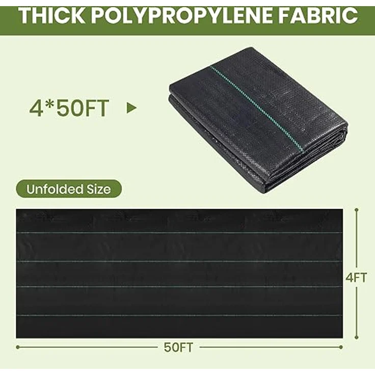 Velway Unkrautvlies Garten Extra Stark 1,2x15m, Wasserdurchlässiges und reißfestes Bodengewebe für Garten, Hochbeet und Einfahrt, Schwarz – Bild 2