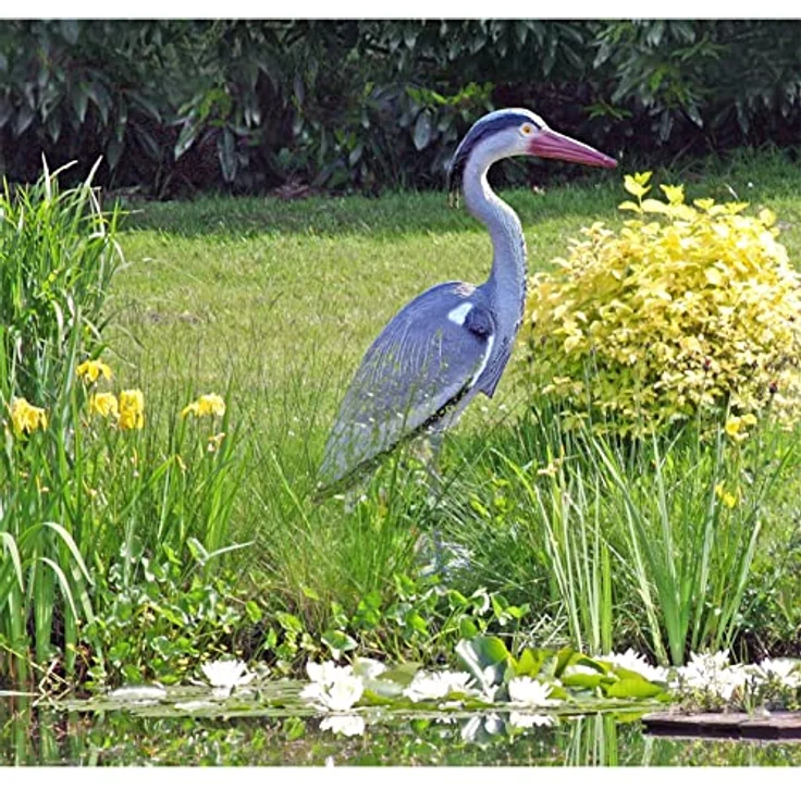 Fischreiher, 71 cm hoch, Kunststoff, Gartenfigur – Bild 2