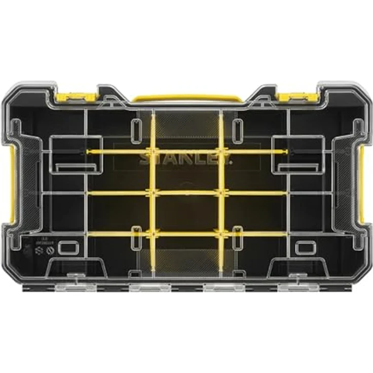 STANLEY FMST17838-1 PRO-STACK™ 2/3 Organiser, transparent mit herausnehmbaren Trennwänden und stapelbarem Design – Bild 2