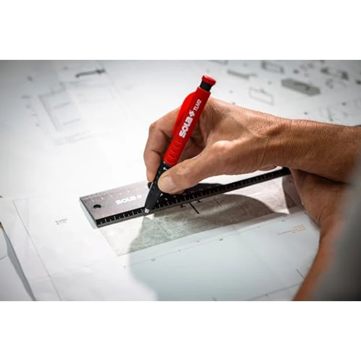 SOLA WMD 500 - Digitaler Winkelmesser - Länge 500 mm - Anschlagwinkel mit LCD Anzeige für exakte Winkelmessungen - Schreinerwinkel digital - Winkelmesser mit Lineal für Metall- und Holzbearbeitung – Bild 5