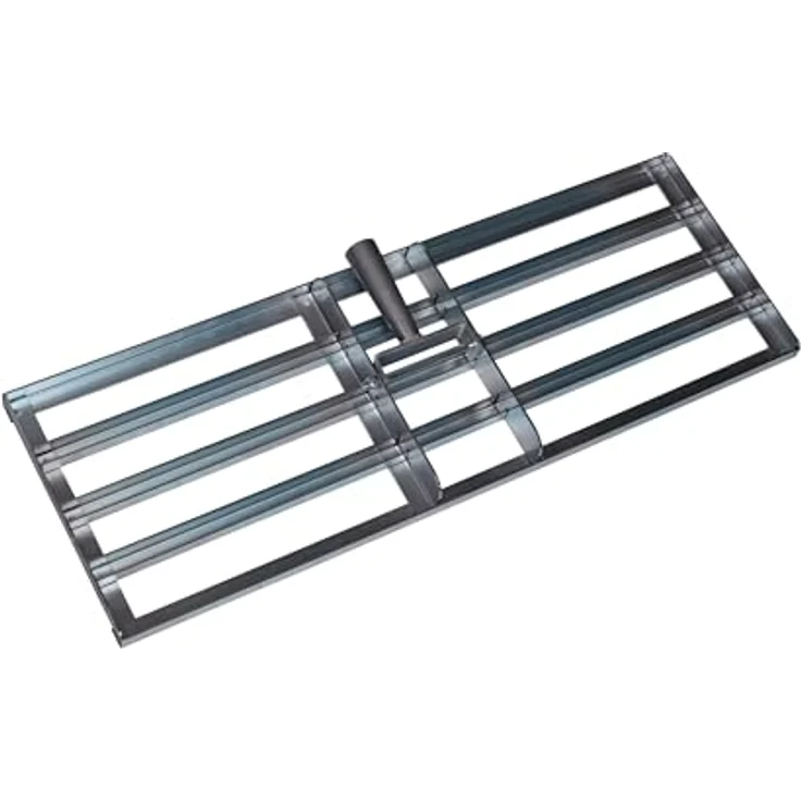 Freund Rasenrakel, Stahlkopf weiß verzinkt, 5 Streben, ideal für Rasenflächen und Beetvorbereitung, ohne Stiel, 70 x 25 cm, 3.550 g – Bild 1