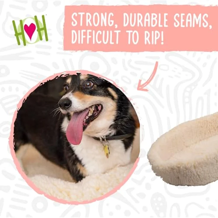 HuggleHounds HuggleSnuggler Hundebett für kleine Hunde, weiches Fleece, maschinenwaschbar, für Käfige und Zwinger – Bild 3