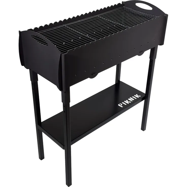 GOROCH Gartengrill, Schaschlikgrill für 21 Spieße, massiver Holzkohlegrill aus 3 mm Stahl, zerlegbar und kompakt für Garten und Terrasse
