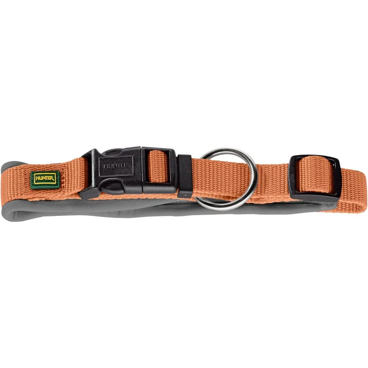 Hunter Tierbedarf Hunde-Halsband Neopren Vario Plus, pflegeleicht, kupfer/grau – Bild 1